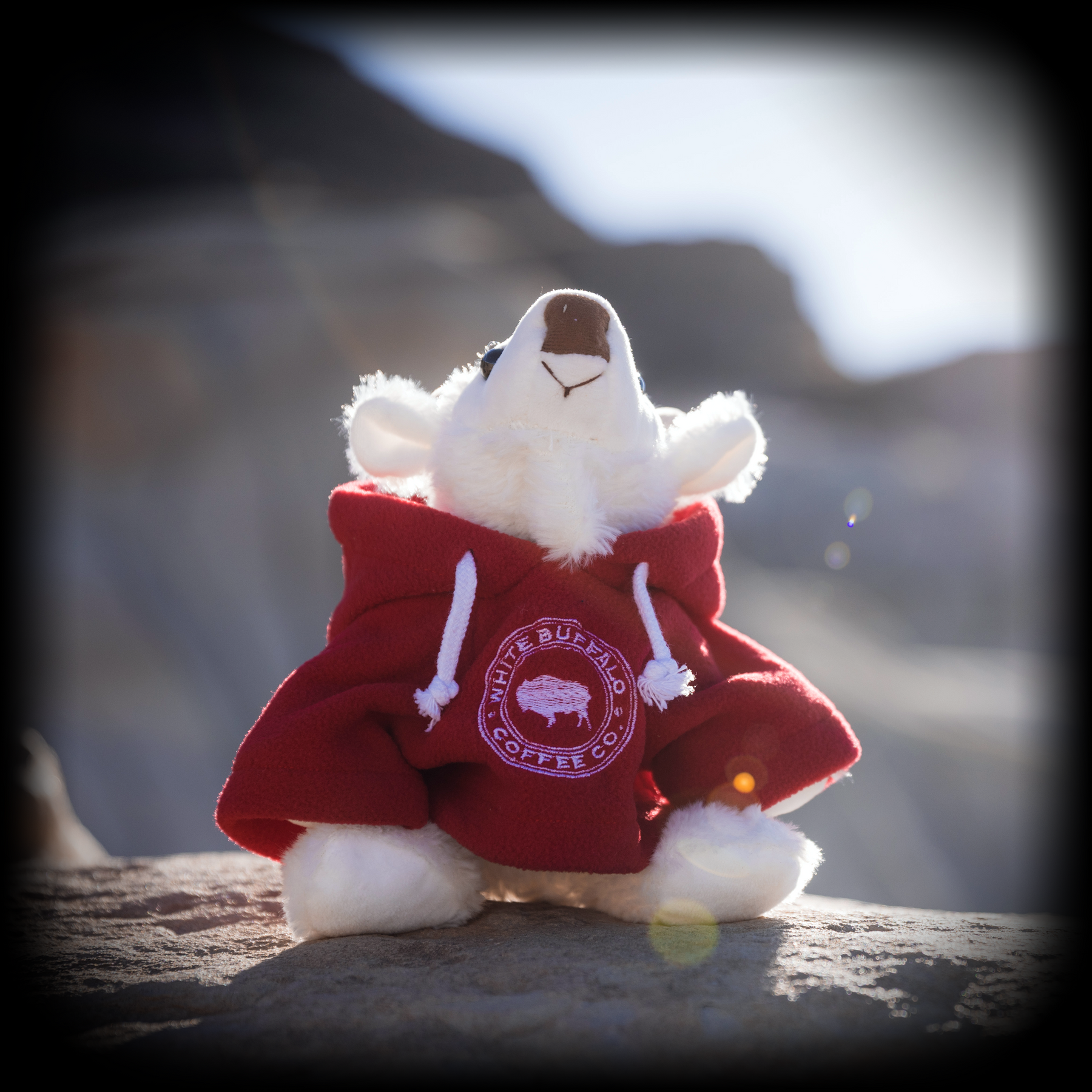 White online buffalo plush